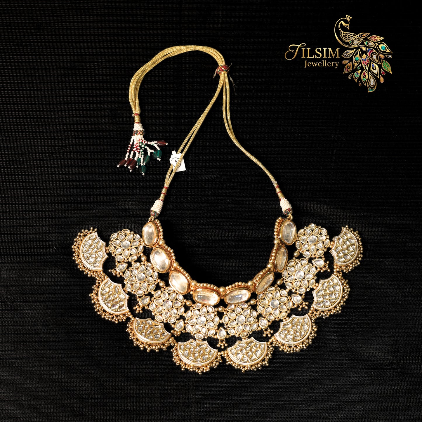 Pachi Kundan Bridal Jewellery Set with Maang Tikka – Gold Plated with Green Crystals