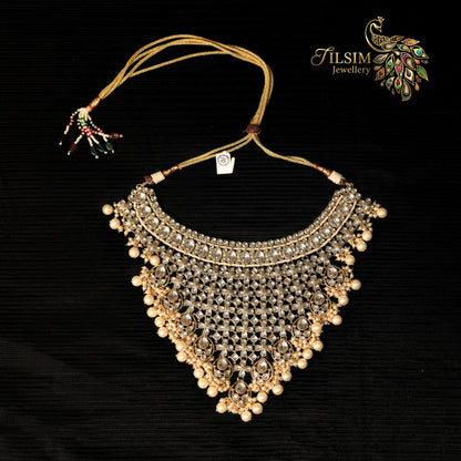 Long Kundan & Pearl Bridal Jewellery Set – Complete Bridal Accessories