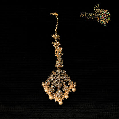 Long Kundan & Pearl Bridal Jewellery Set – Complete Bridal Accessories