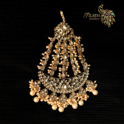Long Kundan & Pearl Bridal Jewellery Set – Complete Bridal Accessories