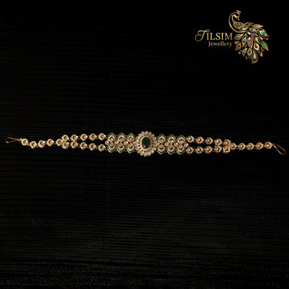 Green Crystal & Kundan Bridal Jewellery Set – Complete Wedding Accessories